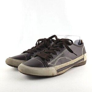 Marithé Francois Gibaud Men's Brown Leather Lace Up Sneakers Size 8.5